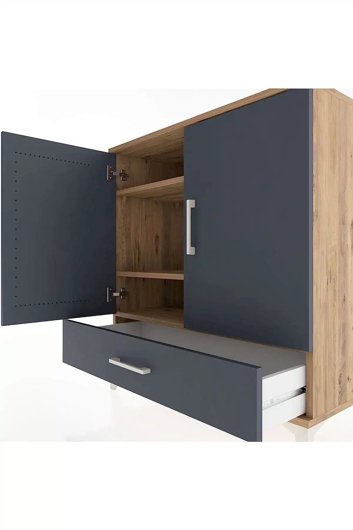 Hyperion Şifonyer 3 Raflı Tek Çekmeceli 2 Kapaklı 88x44x96 - S37M071V8B