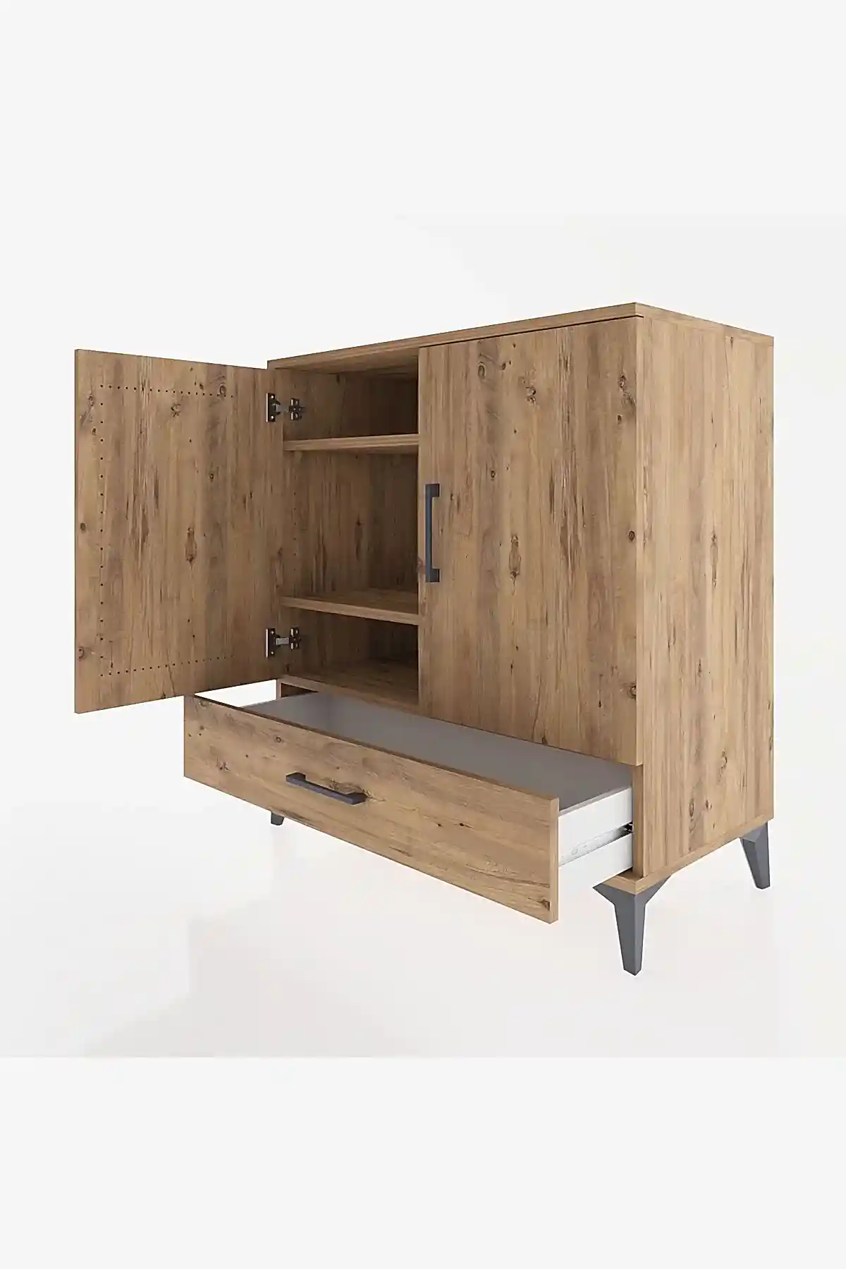 Hyperion Şifonyer 3 Raflı Tek Çekmeceli 2 Kapaklı 88x44x96 - S37M071V9B