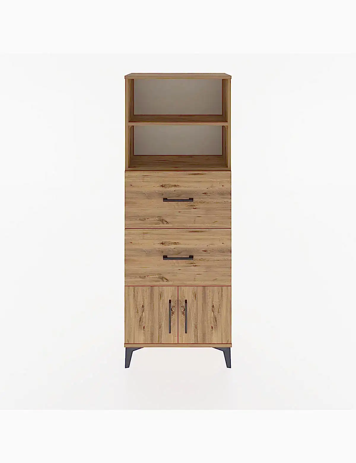 Arges Dolap 2 Raflı 2 Çekmeceli 2 Kapaklı 60x30x163 - S20M074V9A