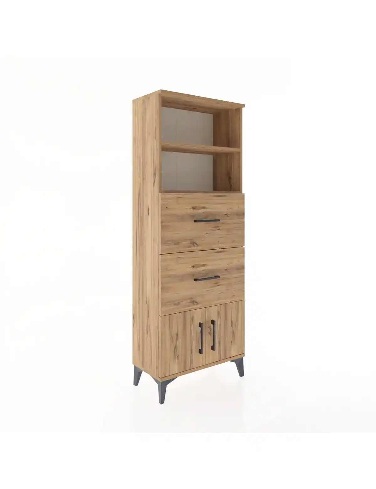 Arges Dolap 2 Raflı 2 Çekmeceli 2 Kapaklı 60x30x163 - S20M074V9A