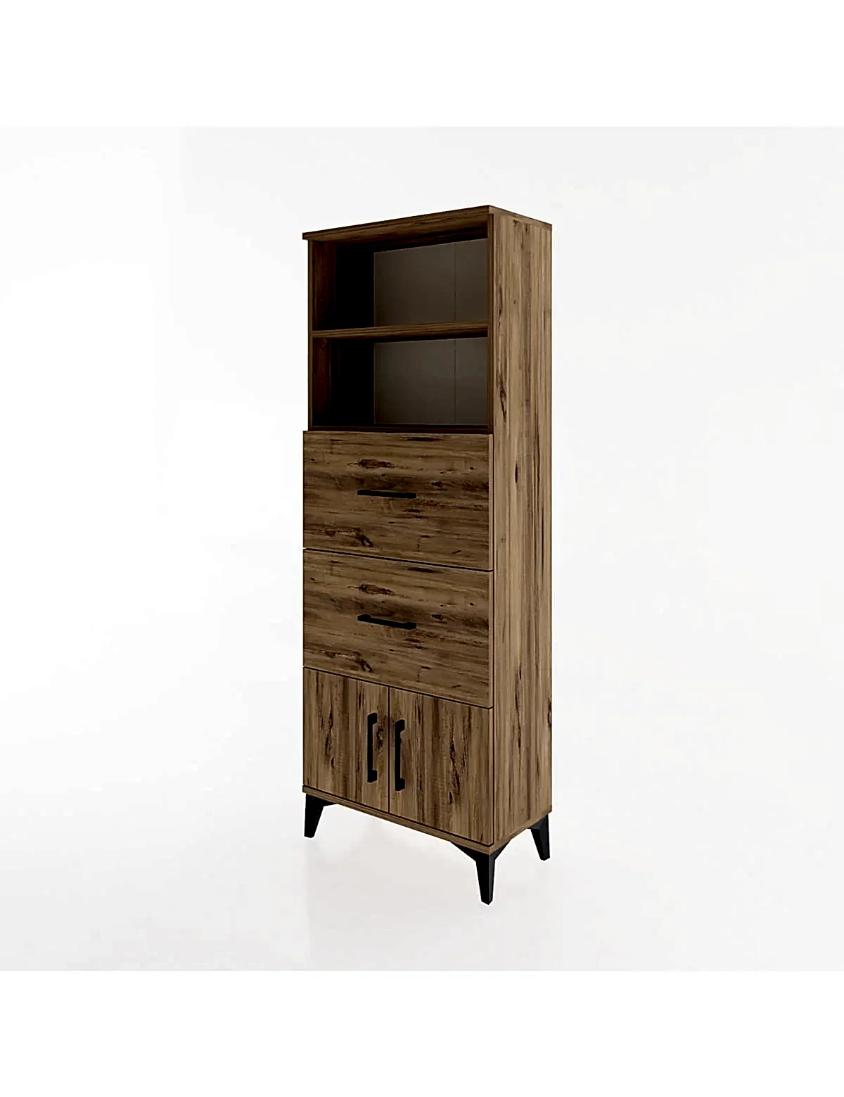 Arges Dolap 2 Raflı 2 Çekmeceli 2 Kapaklı 60x30x163 - S20M074V9A