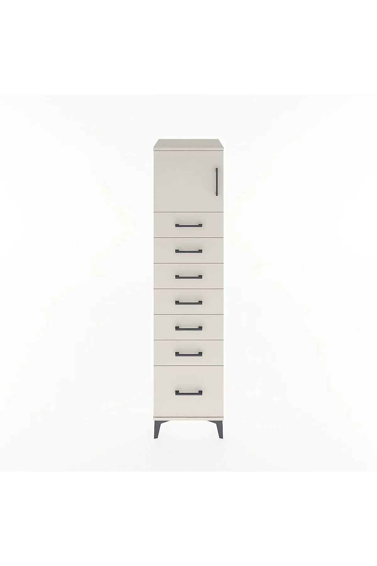 Hyperion Dolap Tek Raflı 7 Çekmeceli Tek Kapaklı 44x44x182 - S55M010V1B