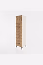 Hyperion Dolap Tek Raflı 7 Çekmeceli Tek Kapaklı 44x44x182 - S55M010V3B