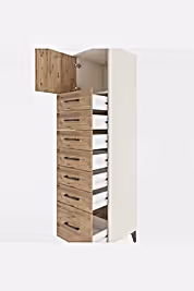 Hyperion Dolap Tek Raflı 7 Çekmeceli Tek Kapaklı 44x44x182 - S55M010V3B