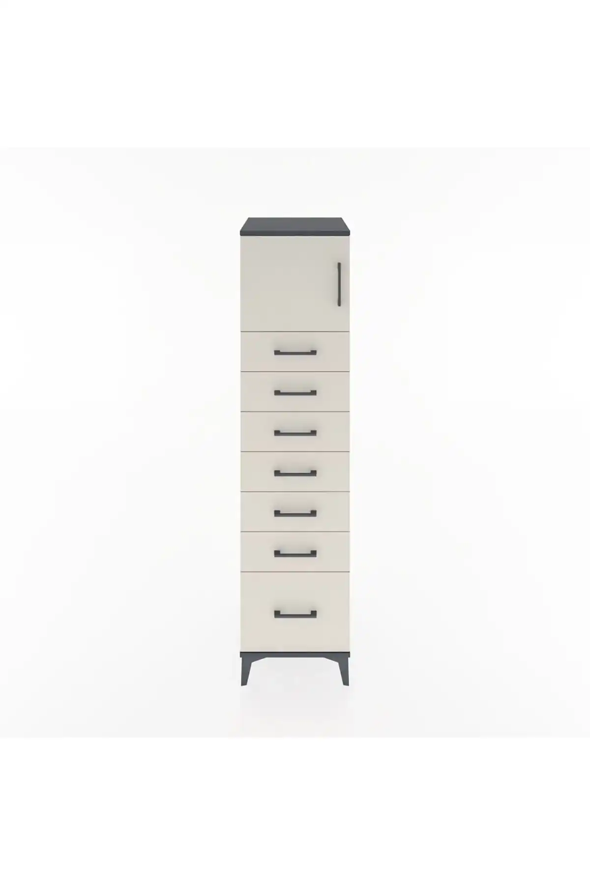 Hyperion Dolap Tek Raflı 7 Çekmeceli Tek Kapaklı 44x44x182 - S55M010V4B