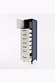 Hyperion Dolap Tek Raflı 7 Çekmeceli Tek Kapaklı 44x44x182 - S55M010V4B