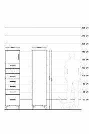 Hyperion Dolap Tek Raflı 7 Çekmeceli Tek Kapaklı 44x44x182 - S55M010V4B