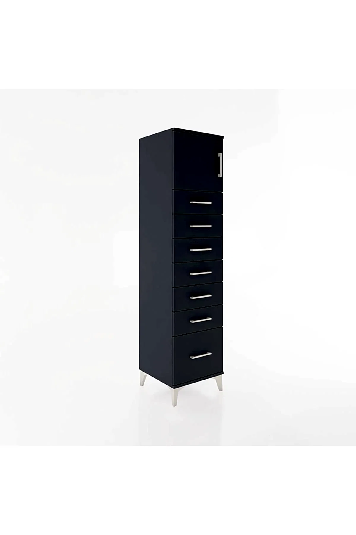 Hyperion Dolap Tek Raflı 7 Çekmeceli Tek Kapaklı 44x44x182 - S55M010V5B