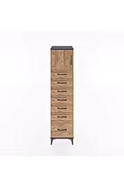 Hyperion Dolap Tek Raflı 7 Çekmeceli Tek Kapaklı 44x44x182 - S55M010V6B