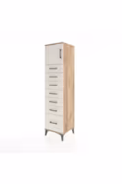 Hyperion Dolap Tek Raflı 7 Çekmeceli Tek Kapaklı 44x44x182 - S55M010V7B