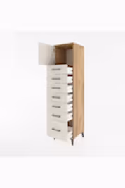 Hyperion Dolap Tek Raflı 7 Çekmeceli Tek Kapaklı 44x44x182 - S55M010V7B