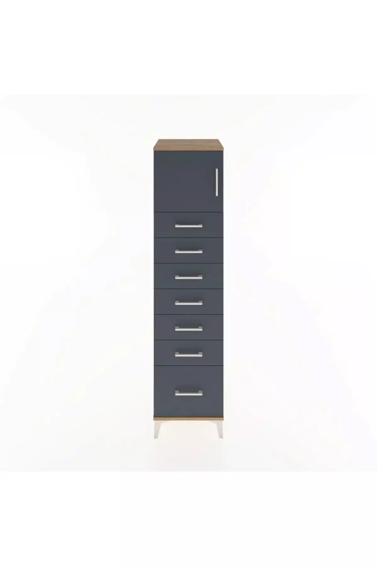 Hyperion Dolap Tek Raflı 7 Çekmeceli Tek Kapaklı 44x44x182 - S55M010V8B