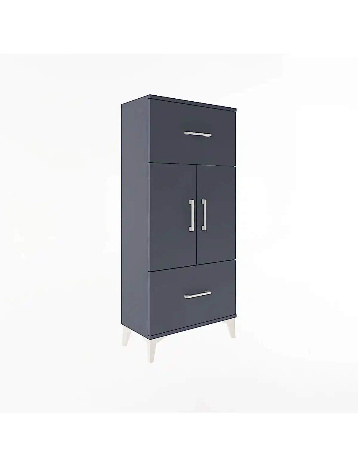 Arges Dolap 2 Raflı 2 Çekmeceli 2 Kapaklı 60x30x134 - S17M099V5A