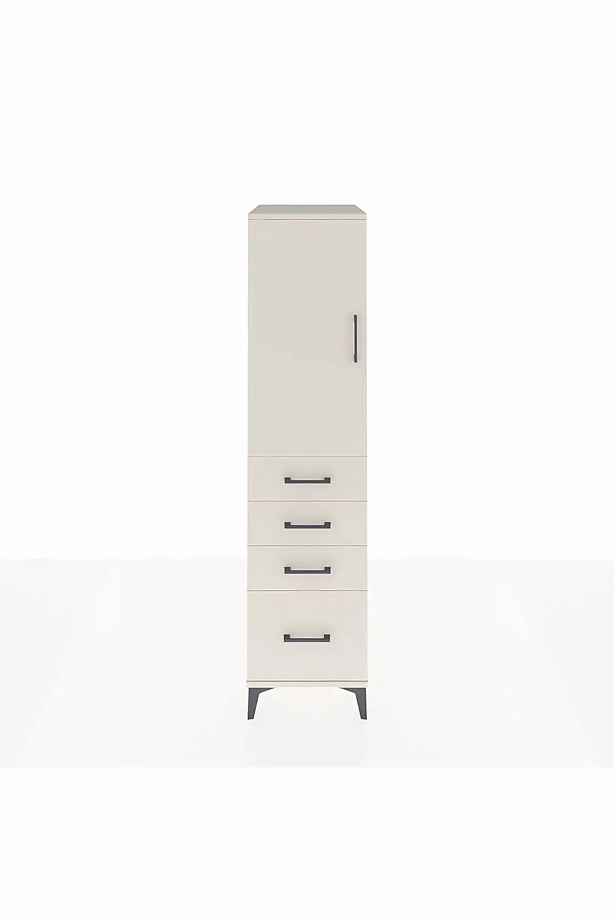 Kronos Dolap 2 Raflı 4 Çekmeceli Tek Kapaklı 44x59x182 - S88M013V1C