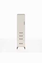 Kronos Dolap 2 Raflı 4 Çekmeceli Tek Kapaklı 44x59x182 - S88M013V1C