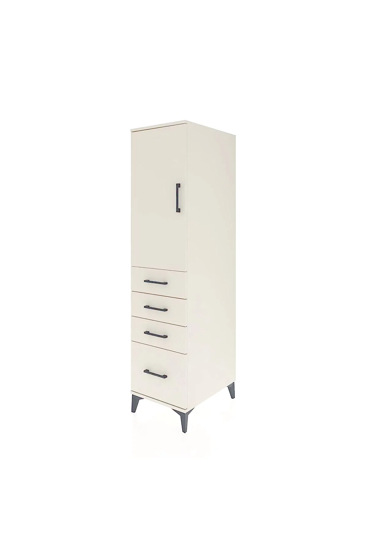 Kronos Dolap 2 Raflı 4 Çekmeceli Tek Kapaklı 44x59x182 - S88M013V1C