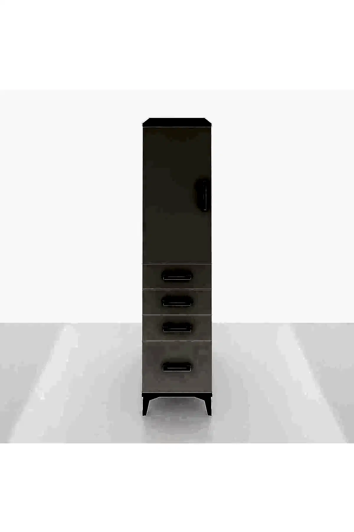 Kronos Dolap 2 Raflı 4 Çekmeceli Tek Kapaklı 44x59x182 - S88M013V4C