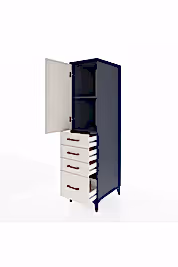 Kronos Dolap 2 Raflı 4 Çekmeceli Tek Kapaklı 44x59x182 - S88M013V4C