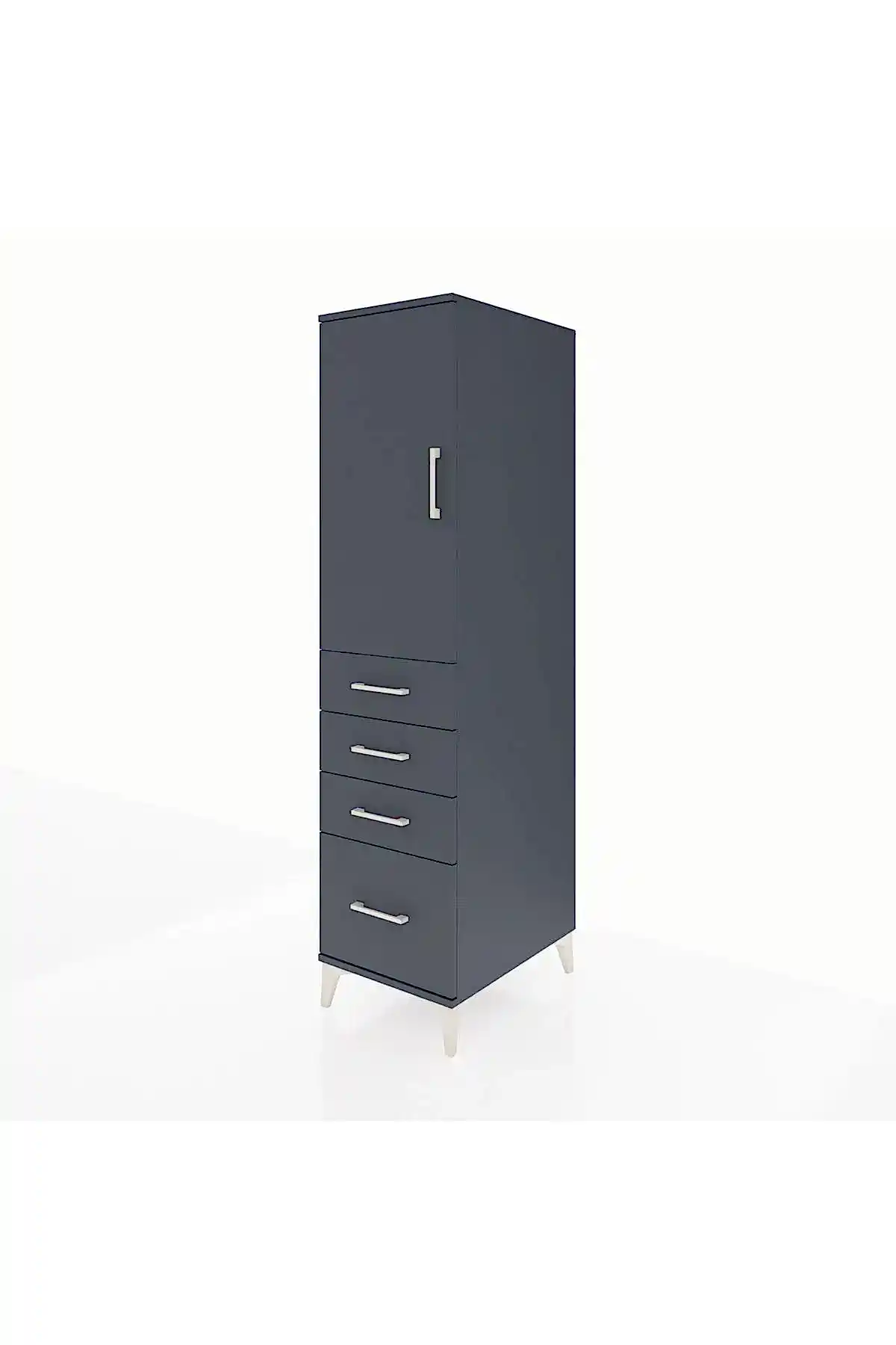 Kronos Dolap 2 Raflı 4 Çekmeceli Tek Kapaklı 44x59x182 - S88M013V5C