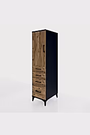 Kronos Dolap 2 Raflı 4 Çekmeceli Tek Kapaklı 44x59x182 - S88M013V6C