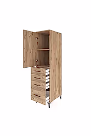 Kronos Dolap 2 Raflı 4 Çekmeceli Tek Kapaklı 44x59x182 - S88M013V9C