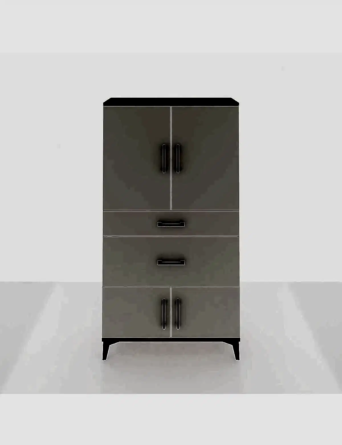 Arges Dolap 2 Raflı 2 Çekmeceli 4 Kapaklı 88x30x163 - S21M019V7A