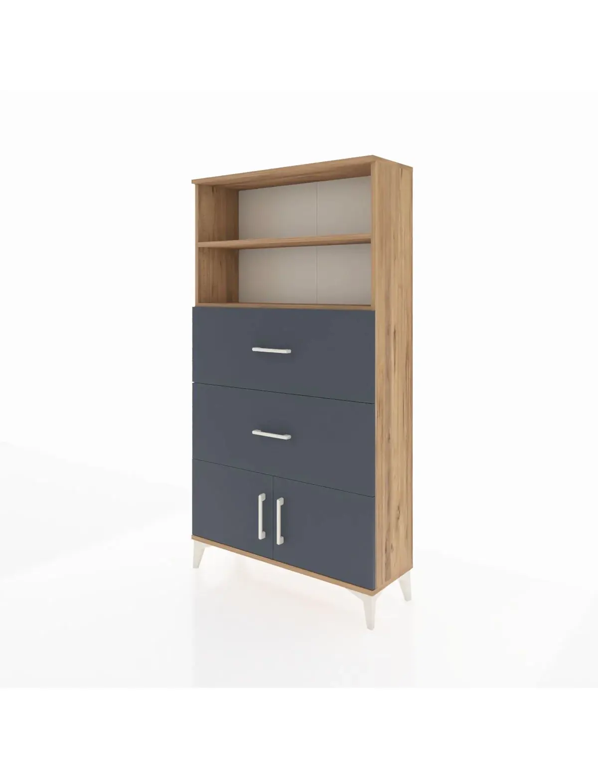 Arges Dolap 2 Raflı 2 Çekmeceli 2 Kapaklı 88x30x163 - S21M034V8A