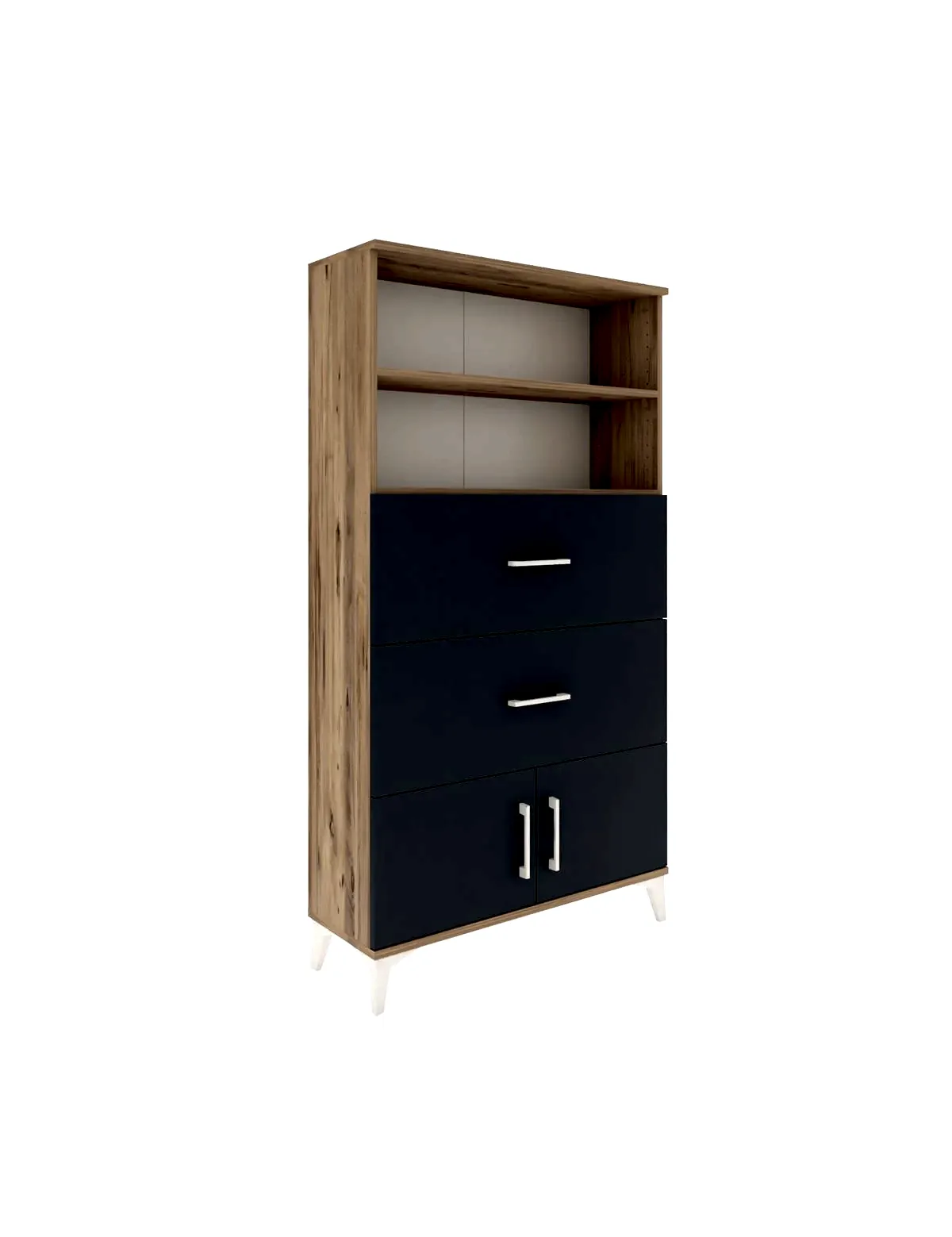 Arges Dolap 2 Raflı 2 Çekmeceli 2 Kapaklı 88x30x163 - S21M034V8A