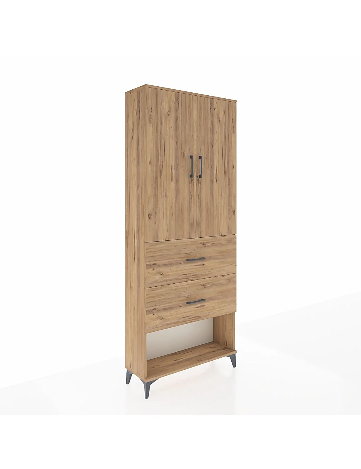 Arges Dolap 2 Raflı 2 Çekmeceli 2 Kapaklı 88x30x221 - S30M146V9A