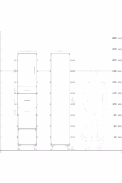 Hyperion Dolap 3 Raflı 3 Çekmeceli Tek Kapaklı 44x44x221 - S61M225V1B