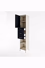 Hyperion Dolap 3 Raflı 3 Çekmeceli Tek Kapaklı 44x44x221 - S61M225V2B