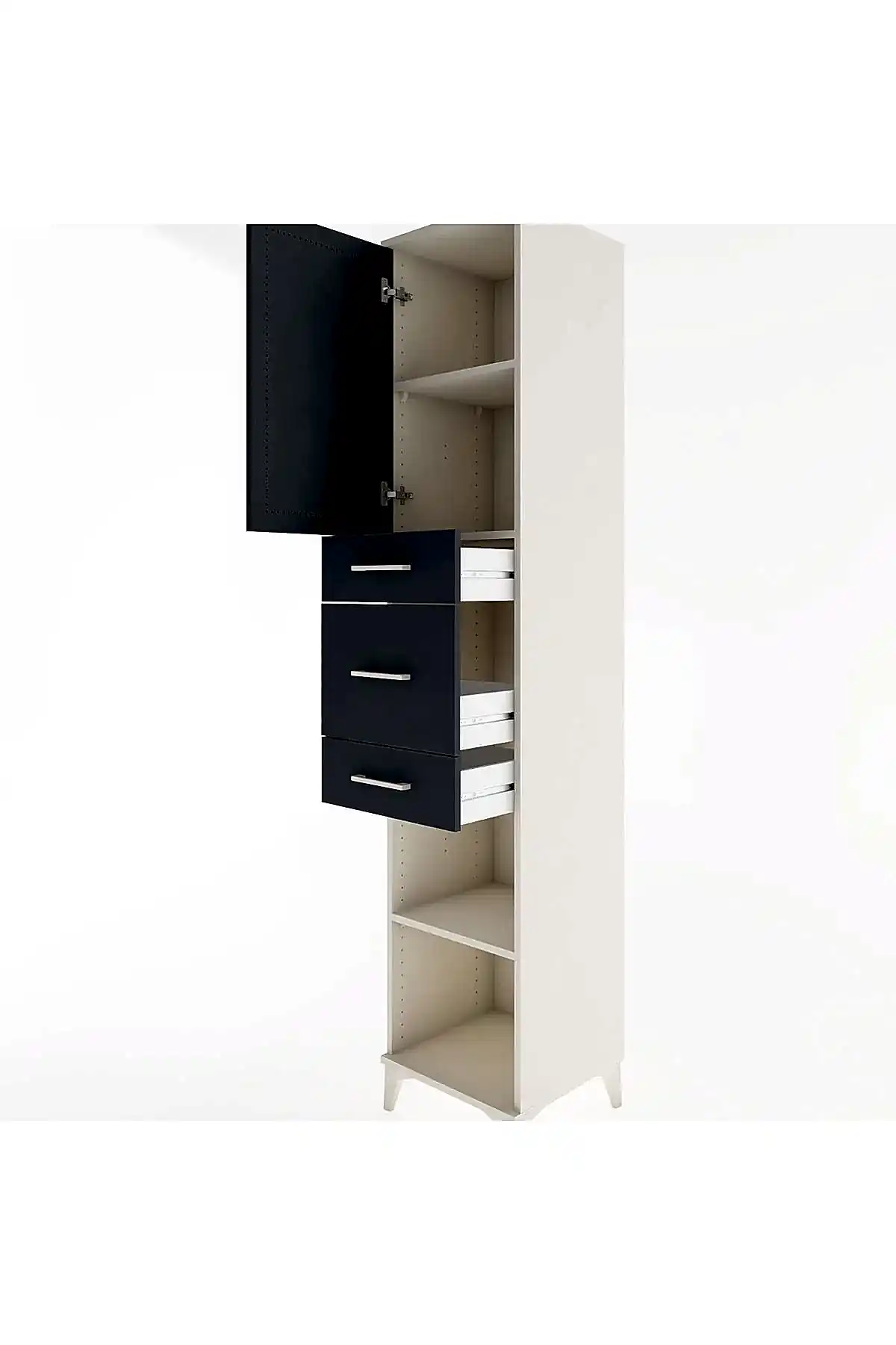 Hyperion Dolap 3 Raflı 3 Çekmeceli Tek Kapaklı 44x44x221 - S61M225V2B