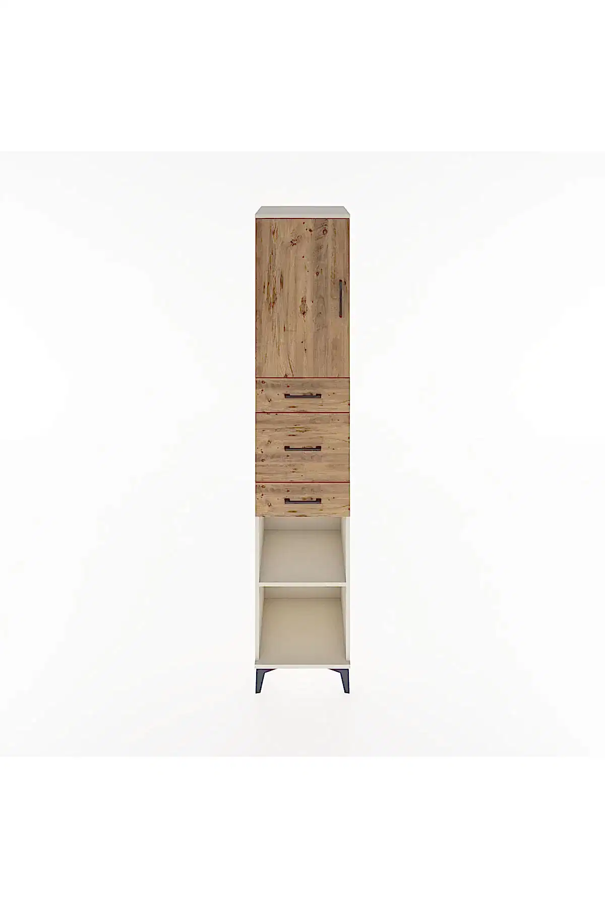 Hyperion Dolap 3 Raflı 3 Çekmeceli Tek Kapaklı 44x44x221 - S61M225V3B