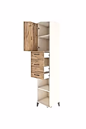 Hyperion Dolap 3 Raflı 3 Çekmeceli Tek Kapaklı 44x44x221 - S61M225V3B