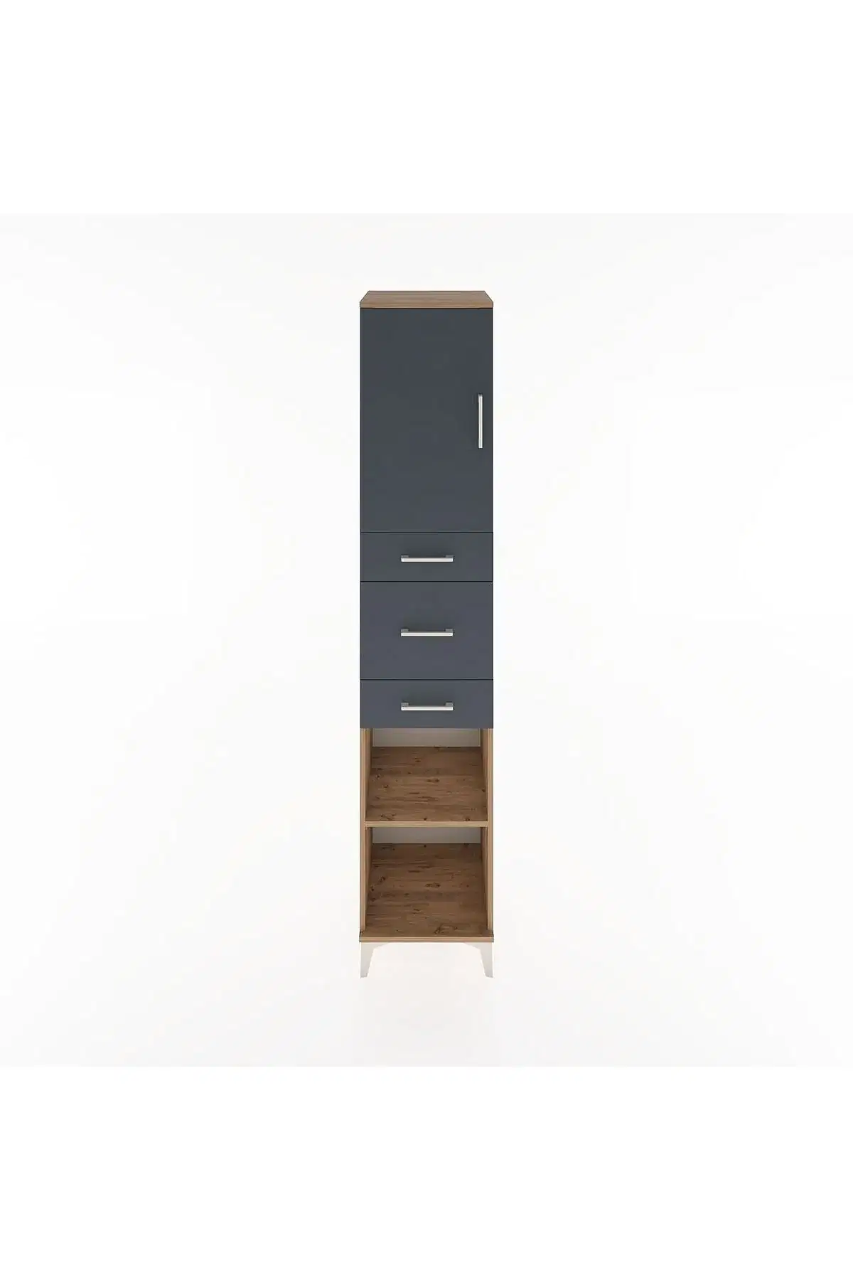 Hyperion Dolap 3 Raflı 3 Çekmeceli Tek Kapaklı 44x44x221 - S61M225V8B