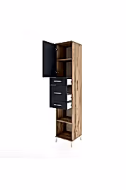 Hyperion Dolap 3 Raflı 3 Çekmeceli Tek Kapaklı 44x44x221 - S61M225V8B