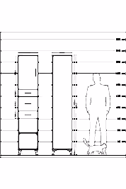 Hyperion Dolap 3 Raflı 3 Çekmeceli Tek Kapaklı 44x44x221 - S61M225V8B