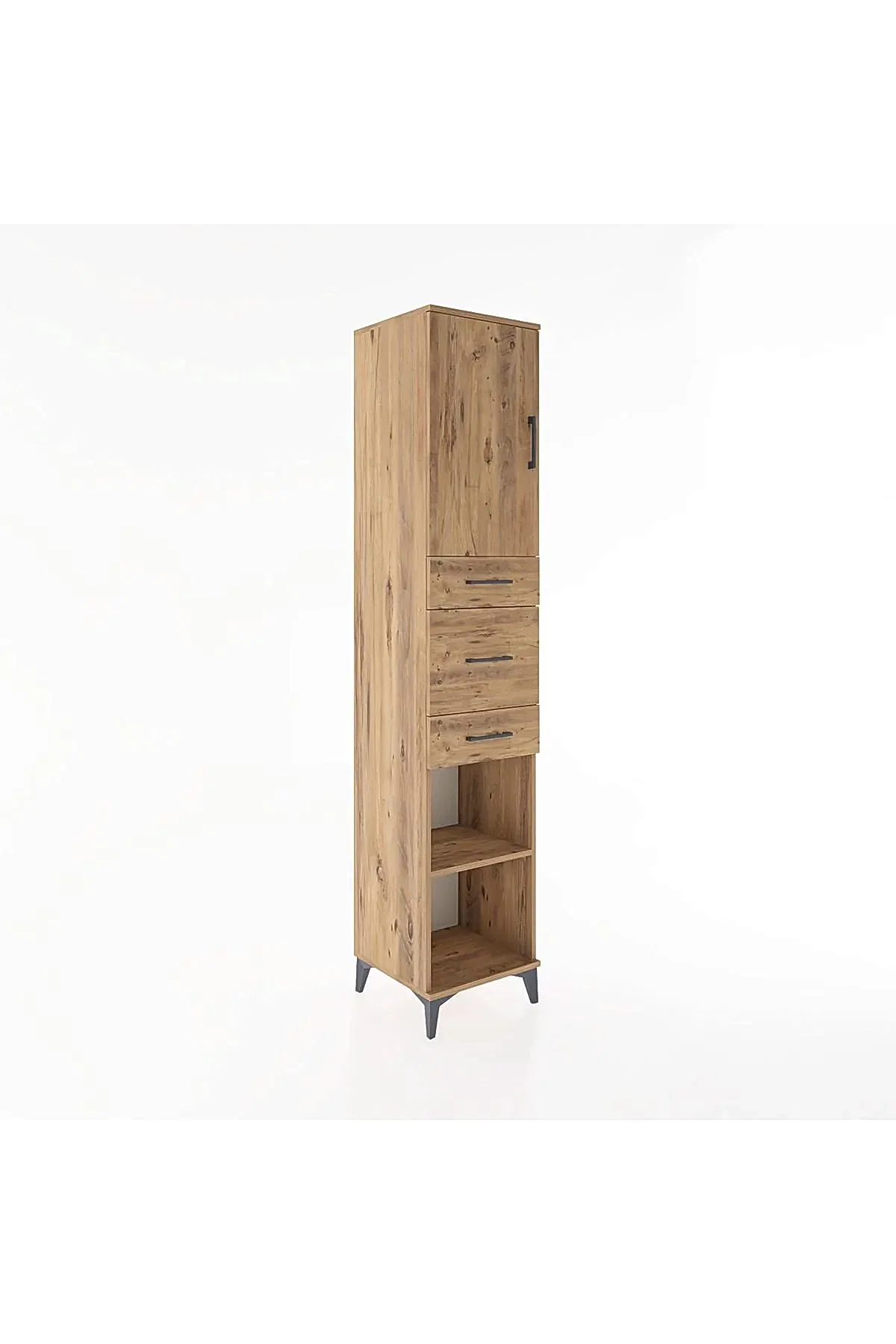 Hyperion Dolap 3 Raflı 3 Çekmeceli Tek Kapaklı 44x44x221 - S61M225V9B