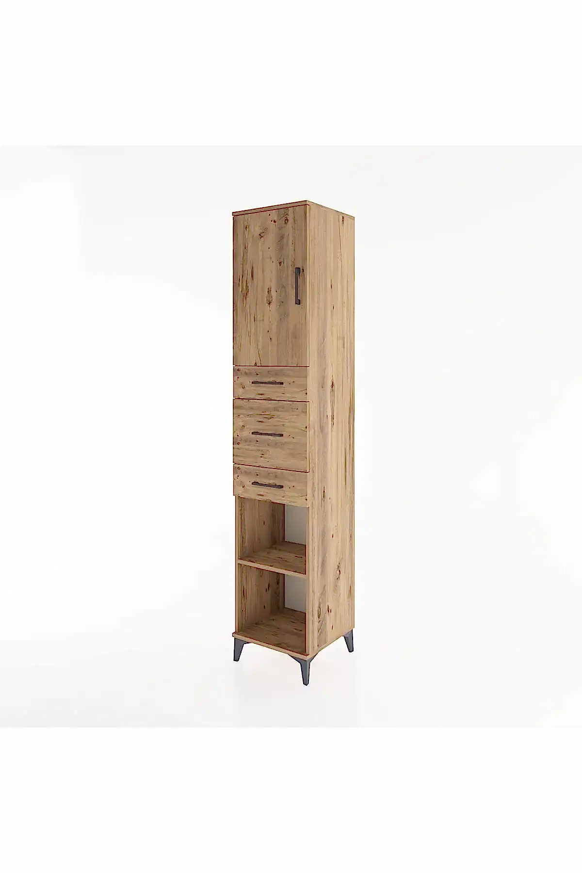 Hyperion Dolap 3 Raflı 3 Çekmeceli Tek Kapaklı 44x44x221 - S61M225V9B