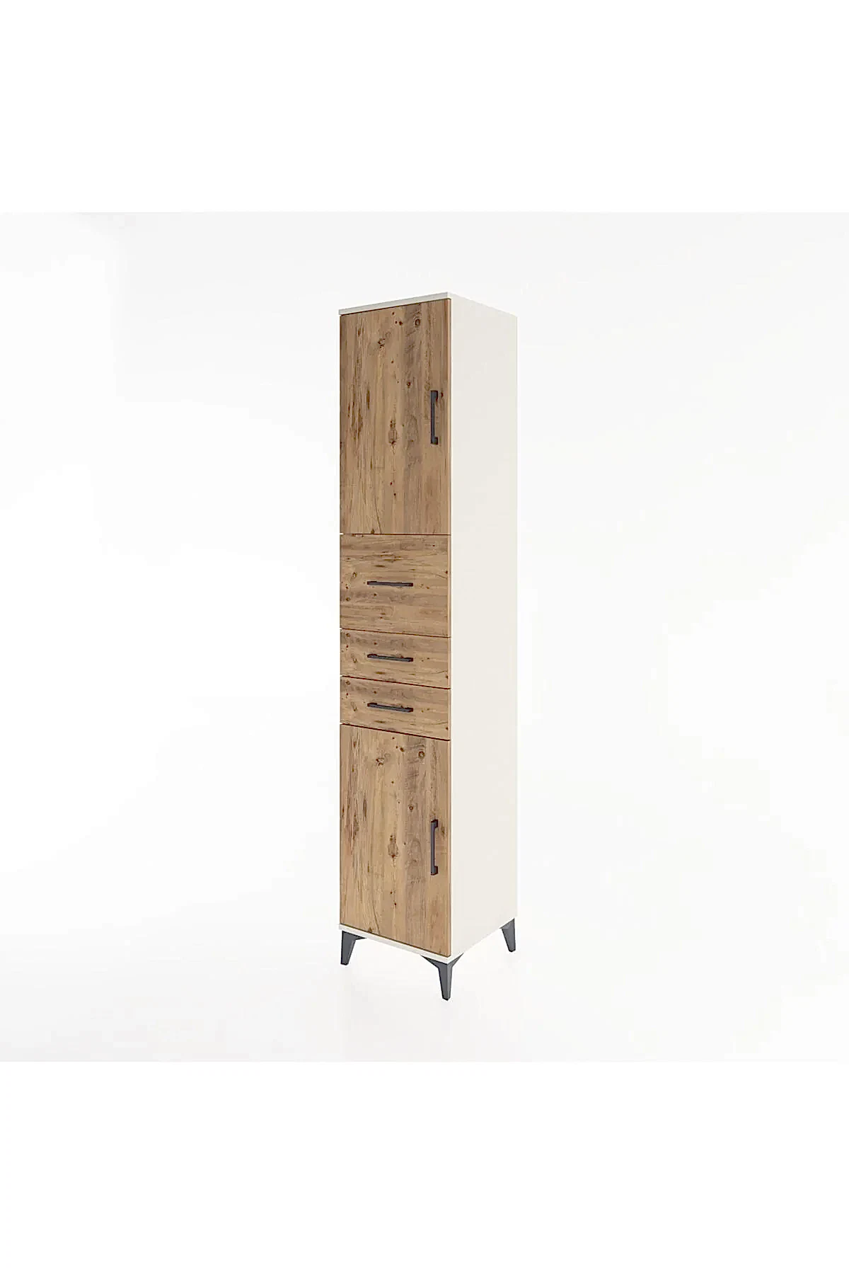 Hyperion Dolap 3 Raflı 3 Çekmeceli 2 Kapaklı 44x44x221 - S61M227V3B