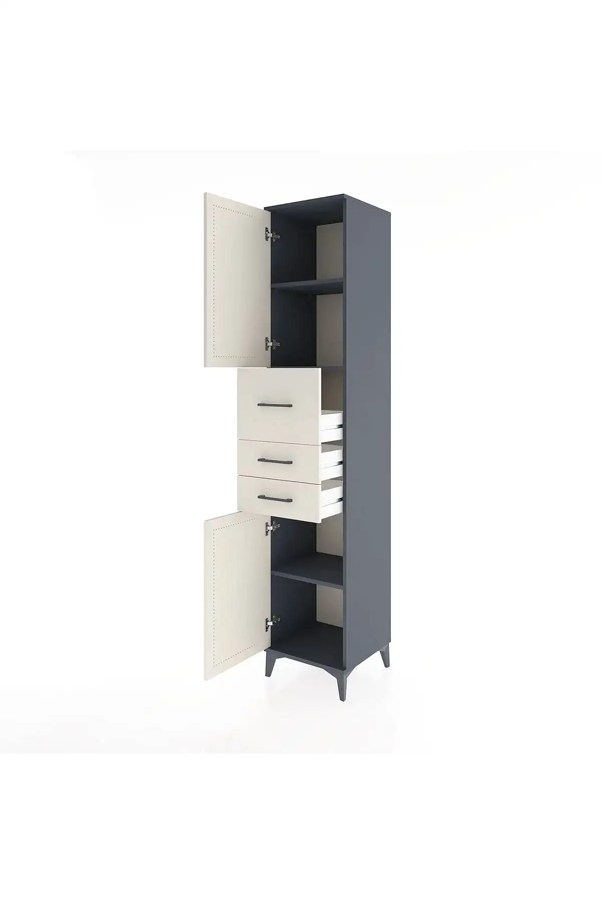 Hyperion Dolap 3 Raflı 3 Çekmeceli 2 Kapaklı 44x44x221 - S61M227V4B