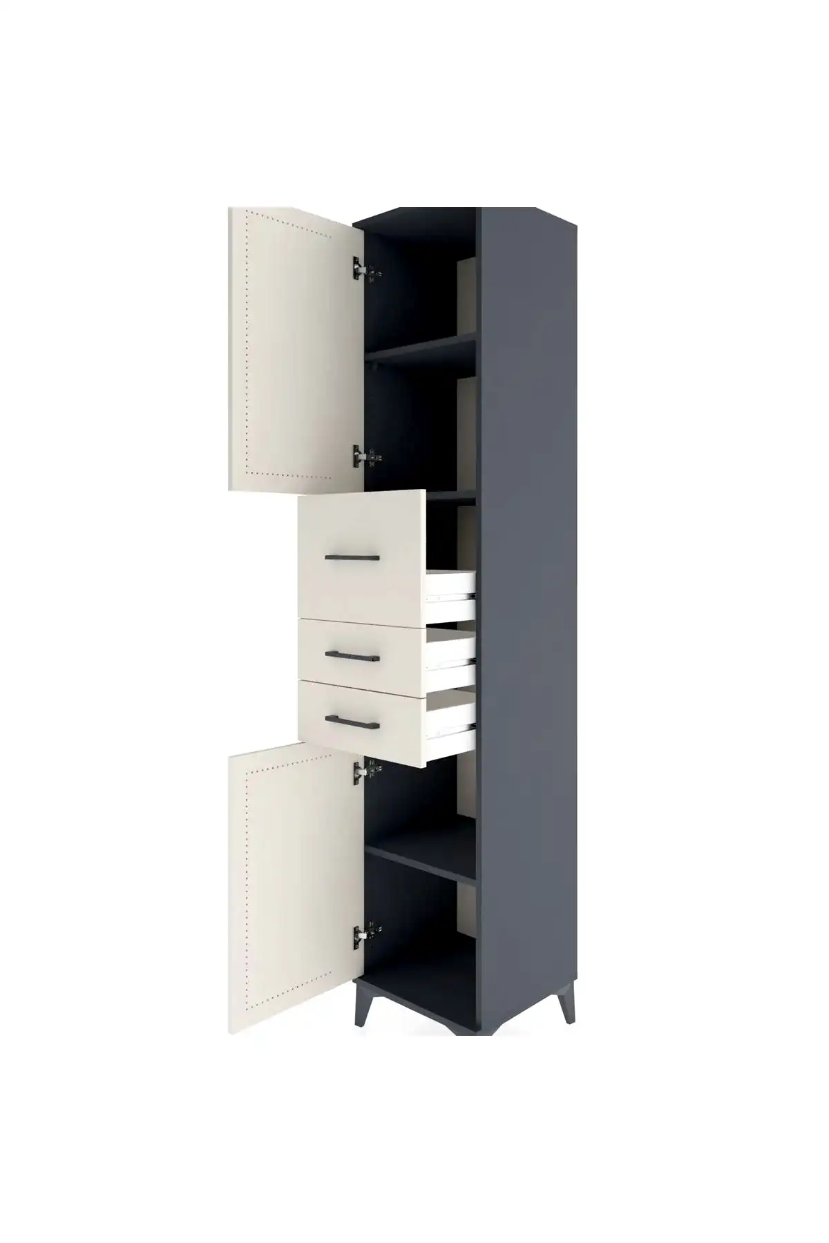 Hyperion Dolap 3 Raflı 3 Çekmeceli 2 Kapaklı 44x44x221 - S61M227V4B