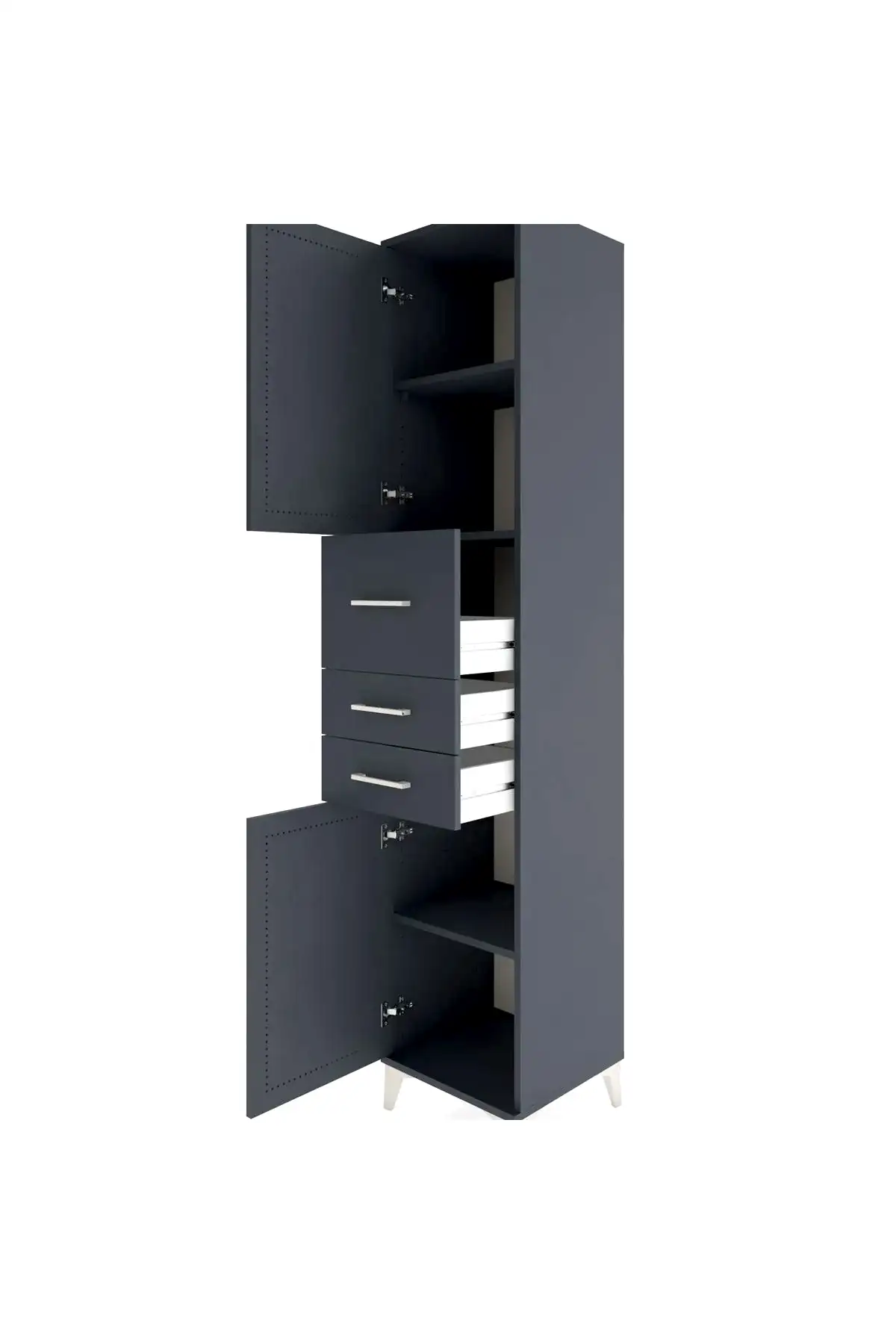 Hyperion Dolap 3 Raflı 3 Çekmeceli 2 Kapaklı 44x44x221 - S61M227V5B