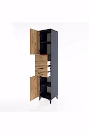 Hyperion Dolap 3 Raflı 3 Çekmeceli 2 Kapaklı 44x44x221 - S61M227V6B