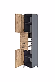 Hyperion Dolap 3 Raflı 3 Çekmeceli 2 Kapaklı 44x44x221 - S61M227V6B