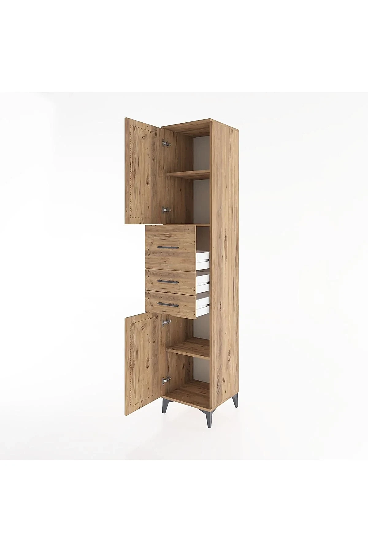 Hyperion Dolap 3 Raflı 3 Çekmeceli 2 Kapaklı 44x44x221 - S61M227V9B