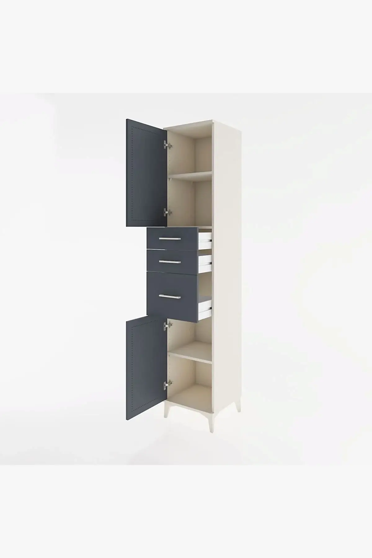 Hyperion Dolap 3 Raflı 3 Çekmeceli 2 Kapaklı 44x44x221 - S61M230V2B