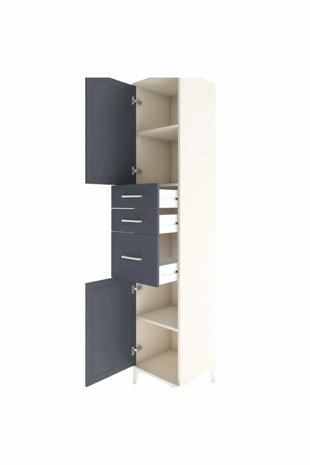 Hyperion Dolap 3 Raflı 3 Çekmeceli 2 Kapaklı 44x44x221 - S61M230V2B