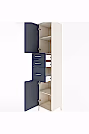 Hyperion Dolap 3 Raflı 3 Çekmeceli 2 Kapaklı 44x44x221 - S61M230V2B