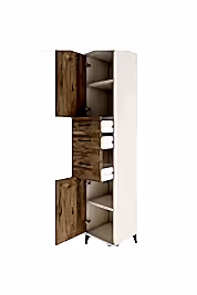 Hyperion Dolap 3 Raflı 3 Çekmeceli 2 Kapaklı 44x44x221 - S61M230V3B